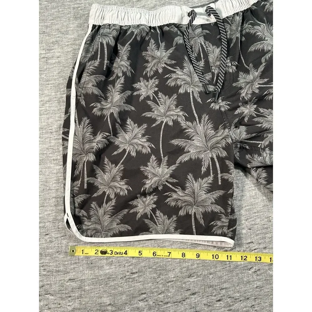 Dixxon Athletic Shorts Mens Extra Large Black Palm Trees Training Performance